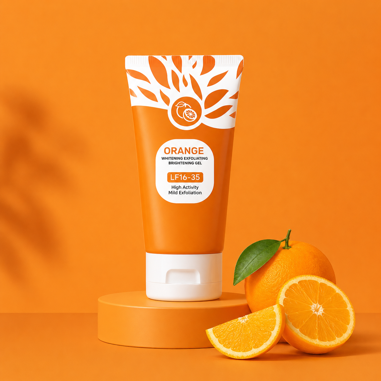 Orange Whitening Exfoliating Brightening Gel LF16-35 with orange extract for glowing smooth and radiant skin