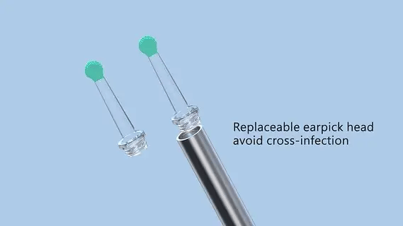 Smart Earwax Removal Camera Kit with HD visual ear cleaner and WiFi smartphone connection